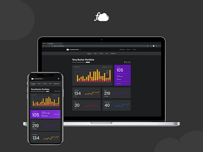 Concept Dashboard - Dark analytics app application design dark ui dashboard design designs desktop graphic design interface orange purple responsive design ui ui design uiux user interface user interface design web design website