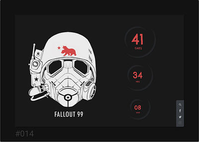 challenge 014 challenge014 daily 100 challenge dailyui fallout gameui timer uidesign