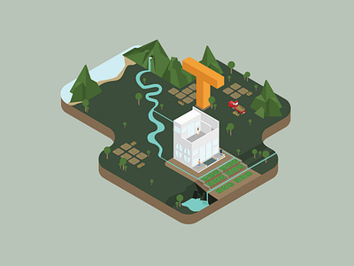 Landscape Isometric adobe adobe illustrator digital illustration illustrator isometric isometric art vector vectorart