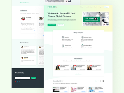 PharmEdu digital platform branding dailyui figma interface landingpage minimal pharma ui uidesign ux ux ui uxdesign value proposition webdesign