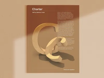Typography Poster: Charter 3dposter 3dtext c design design jombie design zombie graphicdesign graphics illustration knowyourtypeface poster art sushant sushant kumar rai texture typeface typography ui uiux ux