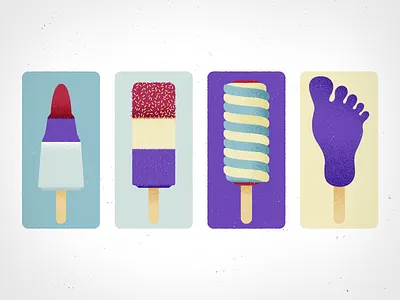 Ice Lollies 2d design flat design icecream icelollies illustration illustrator vector