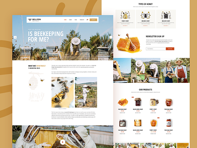 Mellifera - Beekeping and Honey Shop Theme 🐝 beekeeper beekeeping creative design honey honey shop honeybee landing landing page modern theme ui ux website mockup wordpress