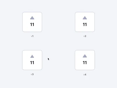 Upvote animation button concept count interface love micro interaction motion toggle ui upvote ux web