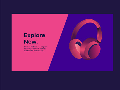 A first rebound - Headphones branding clean design identity illustration illustrator logo minimal surreal vector web