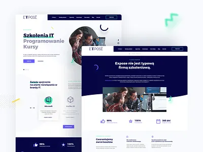 Expose - IT training💻 aftereffects animation design project training ui uiux ux webdesign website website design