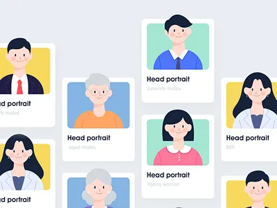 Avatar components illustration app branding ui 插图
