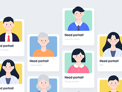 Avatar components illustration app branding ui 插图