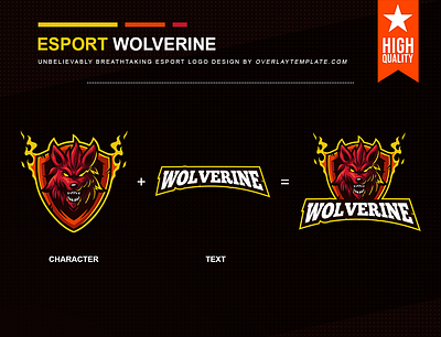 Logo Wolverine angry animal branding esport esportlogo fire illustration social media wolves