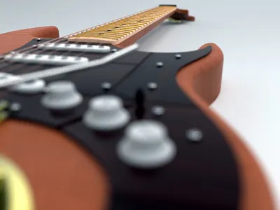 Guitar 3D model 3d 3d art 3d modeling cad guitar guitars render rendering renderings rhino rhino3d solid works