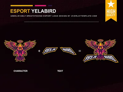 Logo YelaBird animal branding esport esportlogo illustration mascot social media wing wings