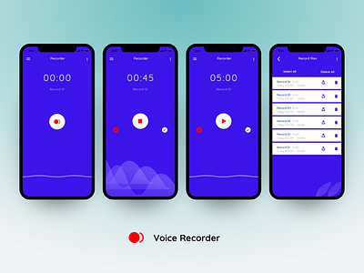 voice recorder app ui ux