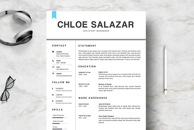 Résumé Templates/ CV 4 Pages clean resume creative resume curriculum vitae cv template download free modern modern resume professional resume resume template template