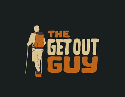 The Get Out Guy adventure adventures blog blogger clientwork custom lettering digitalart hand drawn hand drawn logo hiking itsjerryokolo jerryokolo logo logo design logotype mountain procreate travel typography vlog