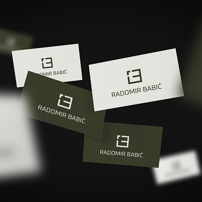 Brand Identity RB branding businesscard design drafting grey identity identitydesign logo monogram olive