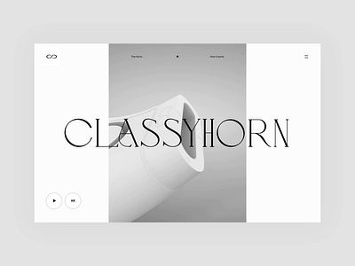 Interaction CLASSY 2d 3d animation black white branding classic design elegant interaction landing page minimal mograph product design simple design sound technology typography ui ux web