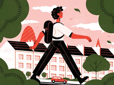 Nature in Lock Down - Waitrose Magazine architecture colour design editoral editorial illustration environment illustration nature illustration print wellness