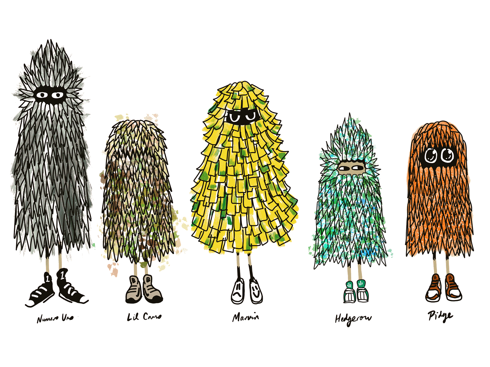 Bush Boys! animation art toy art toy design bush boys character design procreate sculpture