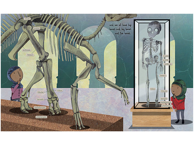 Fossil by Fossil: Comparing Dinosaur Bones children book illustration childrens books illustration illustrations illustrator picture book picture books