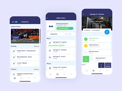 🐴 app app design application flat gesture list purple react simple