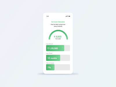 Daily UI -Calculator app app idea calculator car loan car loan calculator daily ui dailyui design idea minimal minimalist mobile mobile app design ui ui ux uidesign uiux