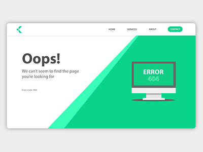 Error 404 Page Concept adobe xd adobe xd templates branding concept error error 404 error page logo logo design rascal ux web deisgn web design webdesign website concept website design