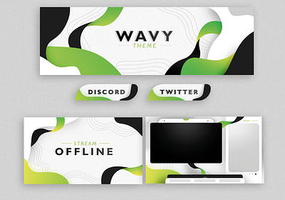 Wavy theme - Stream Package branding design freelance designer graphic design illustration stream design stream graphics stream overlay stream pack stream package streaming twitch twitch overlay twitch.tv ui vector visual identity