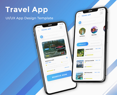 Travel app design ui