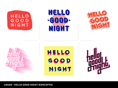 Hello Good Night branding design illustrator logo logo design logo mark logotype typography