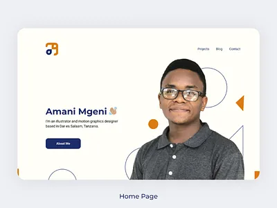 Portfolio Home page design uidesign webdesign
