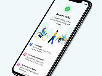 COVID-19 Notification App app clean contact tracing corona corona virus covid covid 19 illustration ios mobile ui