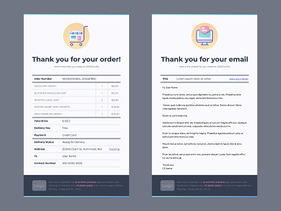 Email Template Design for Auto Reply Form business email email template form icon illustration receipt service sevice shopping table template ui vector webdesign