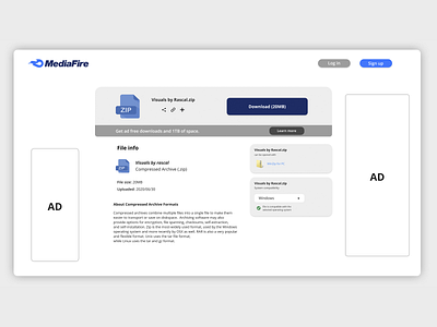 Mediafire Download Page Redesign adobe adobexd branding concept concept design concepts design mediafire rascal ui ui design uiux ux ux design uxui web design website concept website design website ui websites