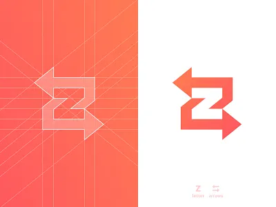 Z Arrows - Logo Design 36 days of type brand brand identity branding clever design for sale unused buy grid layout icon identity identity designer lettermark logo logo design logomark logotype designer negative space p letter smart mark typography