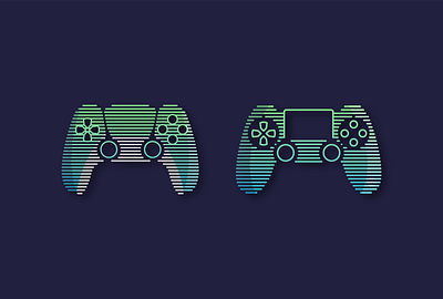 The Evolution Of The Playstation Controller clean cyberpunk illustration line art minimal minimalist playstation playstation controller ps4 ps5 retro aesthetic retrowave simplistic synthwave vectorart vectorillustration