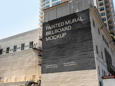 Urban Painted Mural Billboard Mockup