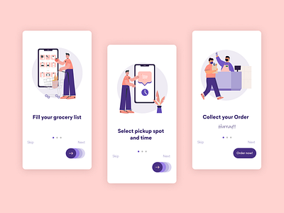 Select and Collect App Walkthrough 10ddc adobexd app design app onboarding app ui app ui design app ui ux app walkthrough figmadesign grocery app illustration illustrator ui ux ux designer uxdesign webdesign