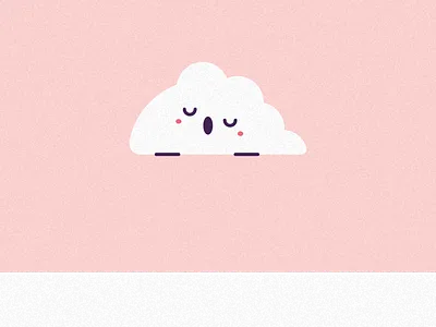 Sleepy Cloudy cartoon cartoon character cartoon illustration cloud cute cute illustration illustration nature pure simple sleepy sweet vector