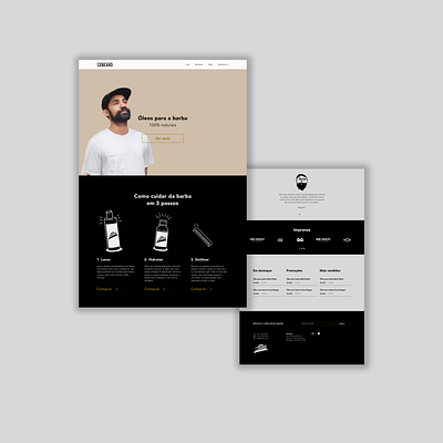 Le Beard Homepage branding design development ecommerce design illustration webdesign