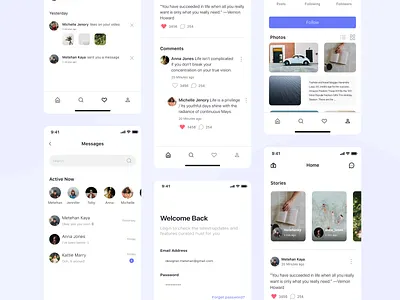 Social Media App Concept app application design mobile redesign social app social media ui uidesign user experience user interface ux
