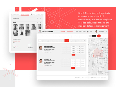 Find A Doctor - Telemedicine App branding design health app healthcare interaction landing page logo telehealth telemedicine ui ux web design