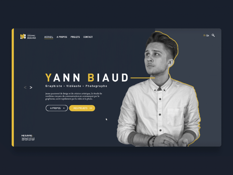 YB Graphic Designer - Personal Portfolio 2020 animation app branding design flat graphic design icon portfolio portfolio design portfolio site portfolio website ui ux web webdesign yb graphic