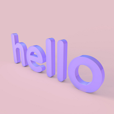 hello 3d 3d art 3d artist art c4d cinema4d design designer hello octane purple render typography typography art