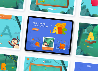 Kids Learning App app app design children dribbble game game art game design illustration ipad app kids kids app kids art learn learning app toy design ui design ui ux