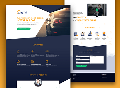 Lacar landingPage app branding contact design how it works icons infographic landingpage mobile app ui uiux user interface ux web website