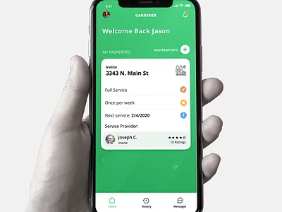 Gardenerr app ui
