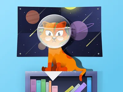 I messed up again! Non-stop curiosity is my expertise. animal animal illustration animals artwork cat cat illustration cats creative creatives design digital illustration illustration illustrator design pet pets playful portfolio room space vector