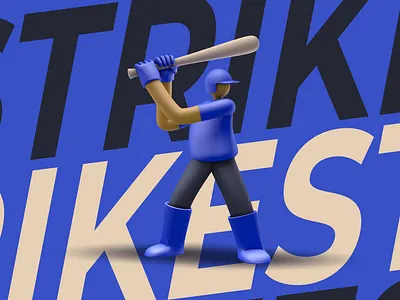 3D Illustration "Strike" art artist artwork character creative design designer dribbble graphic design illustration