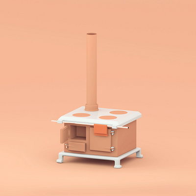 smederevac cooker 3d 3d illustration 3d modeling art direction illustration low poly low poly art modeling motion stylized