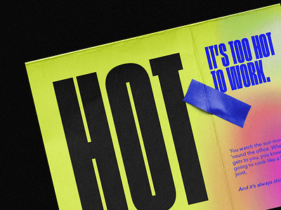 TOO HOT FOR WORK. ⚫ condensed hot type type art type design typedesign typeface typography typography art